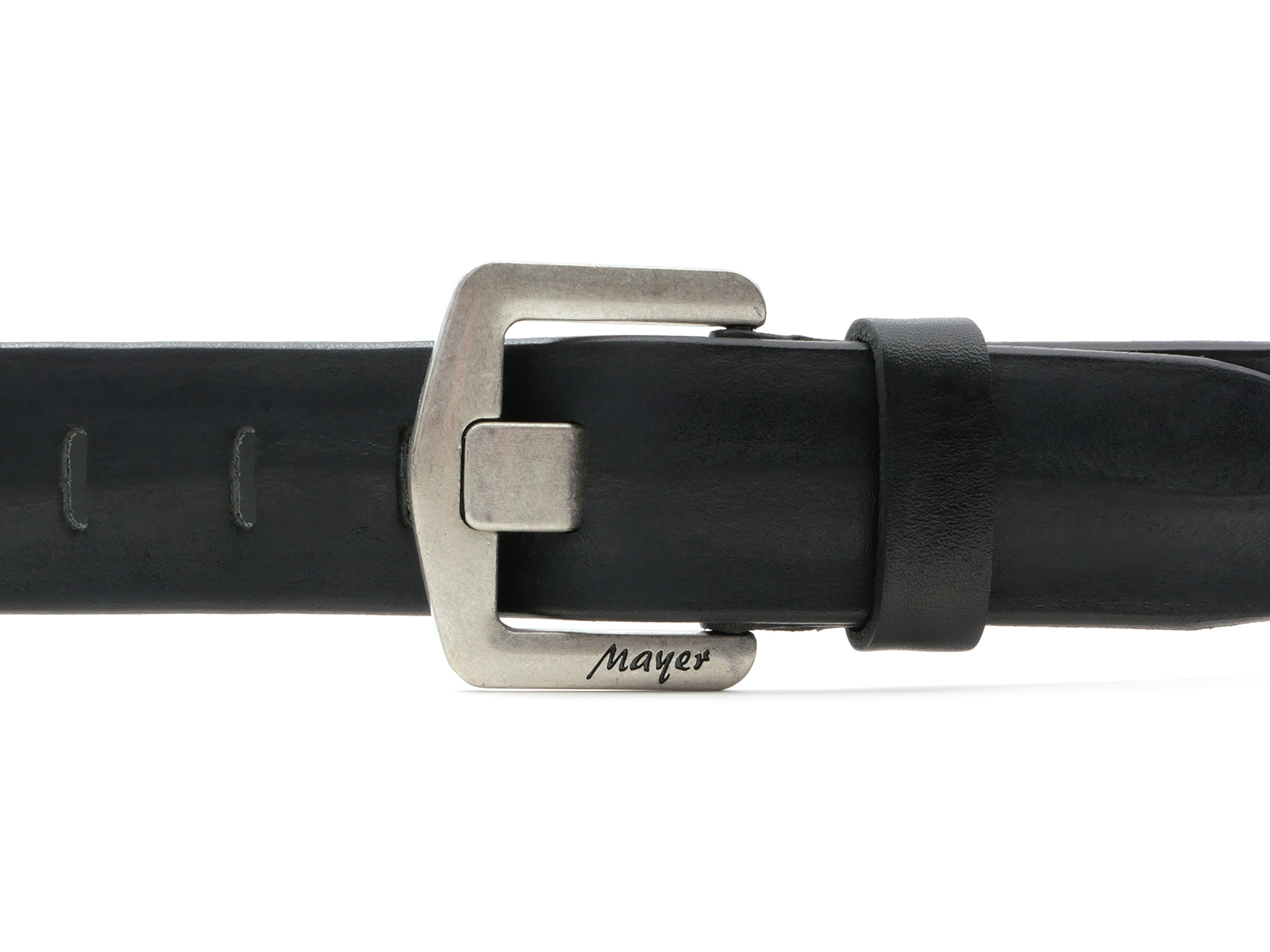 Кожаный черный мужской джинсовый ремень B40-2037